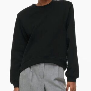 Aritzia Sweatfleece Boyfriend Shoulder Pad Sweatshirt - Black